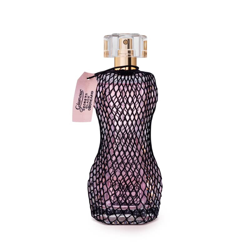 Perfume Feminino Glamour Secrets Black Desodorante Colônia 75ml