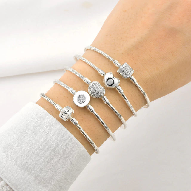 Pulseira Pandora Fecho Simples Prata 925